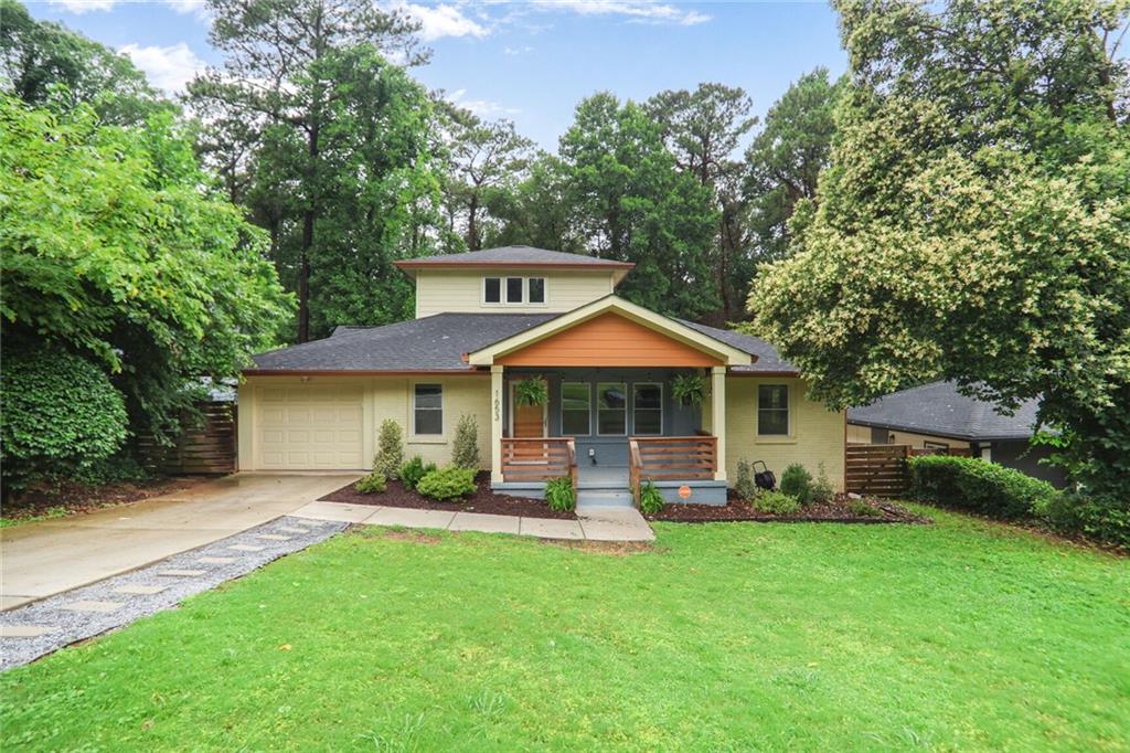 Welcome home to this renovated beauty complete with a hard to find GARAGE!!! The covered front porch welcomes you into the open and flexible floor plan. Once inside you’ll see that no detail has been overlooked! The kitchen is a true chef’s dream! Featuring extended cabinetry and quartz counter tops, nine foot
island, stainless steel appliances, gas range, industrial hood, wine refrigerator, walk-in pantry, and more! The main level is home to the spacious primary bedroom suite complete with a French door that opens onto a private deck, huge walk-in closet, and spa-style bathroom. Also on the main floor you’ll find a separate dining room, fireside living room, two secondary bedrooms, a renovated full bathroom, laundry room, and plenty of additional closet space. Follow the stairs up to the enormous second floor bonus room which can serve many purposes, no matter what your needs are! Home office …done! Home gym…done! Game room…done! The backyard is level and fenced, the perfect spot for pets, relaxing, or entertaining… there is even room for a pool! Conveniently located close to East Atlanta Village, Kirkwood, Oakhurst, Decatur—and all major highways!