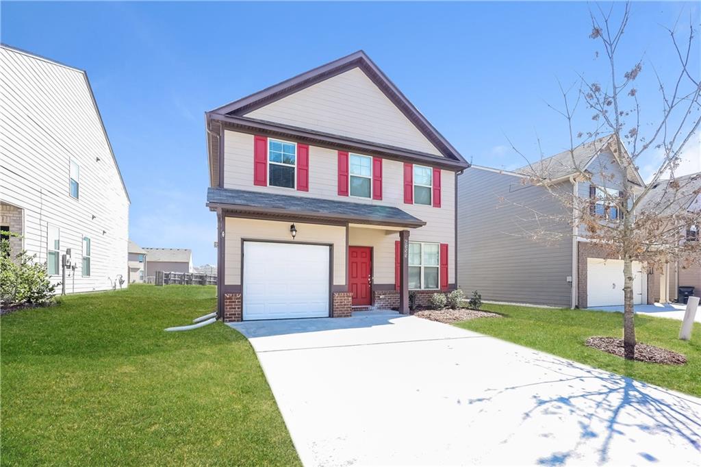 3 bed 2.5 bath home with beautiful hardwoods in foyer that lead to formal dining and a modern kitchen with granite counters, hardwood cabinets, recessed lighting and a separate breakfast area. The second level has 2 secondary bedrooms, laundry room and the master with trey ceilings, spa-like bath with dual vanity, separate tub & shower with and a huge walk-in closet. The spacious flat backyard is ready for outdoor entertaining.Easy to tour and pet friendly!
