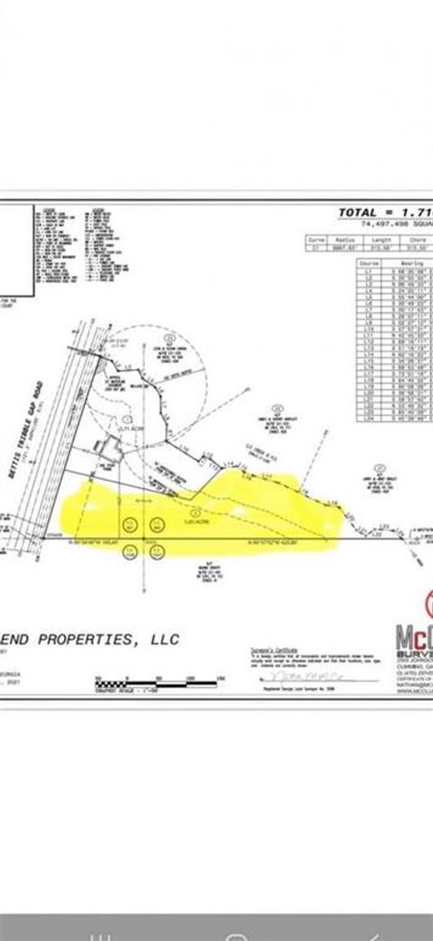 Vacant Land For Sale - 1640 Bettis Tribble Gap Road<br/> Cumming, GA 30040