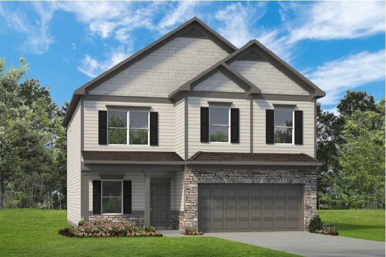 Move in Ready November 2025! The Harrington on an unfinished BASEMENT by Smith Douglas Homes in Garrett Preserve! The unfinished basement offers endless possibilities to accommodate your lifestyle!! A welcoming wide entry foyer opens to a study with French doors that is perfect for a home office. Both the kitchen and fireside family room live to the rear of the home and provide access to the deck for seamless indoor outdoor entertaining. Deck overlooks a private backyard! The kitchen has upgraded 42" upper cabinets with crown molding and Quartz countertops. Luxury Vinyl Plank flooring throughout the main level adds to the flow of the home. Chic black design finishes! Upstairs the Owner's suite with a tray ceiling and a VERY large walk-in closet sits to the rear of the home. The Owner's bath impresses with a Garden tub with a picture window and separate tile shower. Three secondary bedrooms, a shared full bath and laundry room that is convenient to all bedrooms complete the second story. Basement walks out to a 10x12 patio. Both stories have Smith Douglas Homes signature 9ft ceiling heights. Photos representative of plan not of actual home being built. Incentive requires use of preferred lender!!!!