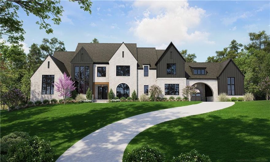 Spectacular Estate on private lot in gated community of Mayfair Esatates, built by OBIE Award winning builder Perry Custom Homes.  Lot 21 is a stunning home with curated floorplan and very high-end appointments, as well as unmatched construction quality, upgraded spray foam insulation, upgraded trim, upgraded hardwood flooring, upgraded custom cabinetry, upgraded lighting, and upgraded plumbing fixtures.  Double Iron doors open to flex space for Office or Dining Room, fireside Great Room, private main level Guest Room with private bathroom, fabulous Kitchen with oversized island, top-of-the-line appliances, breakfast bar, open dining space, and wonderful back scullery.  Kitchen is open to dining space and Great Room, which opens out to large covered porch with fireplace, seating area, dining area, and outdoor Kitchen.  Luxurious main level Owners Suite includes luxurious bathroom with large spa shower, double toilet areas, soaking tub, laundry room, and spacious owners closet with built-ins.  Owners Suite also offers a private porch overlooking pool and private backyard.  Task Room/Laundry Room, mud room, powder bathroom, preplanned elevator shaft, separate pool bath, and side entry from the porte-cochere complete the main level.
Upper level features three spacious bedroom suites - each with a private bathroom and large walk-in closet, as well as a spacious loft area, game area, large laundry room, gallery, and walk-up stairs to attic.  Finished terrace level includes family room with fireplace, game room, exercise room, full bedroom suite with private bathroom, preplanned theater room, future wine cellar, and plenty of unfinished area for storage.  This remarkable plan features a porte-cochere drive through area to motorcourt and four car garage, unfinished space over garage, and large pool with hot tub, all located on a private wooded lot on cul-de-sac street.  Mayfair Estates is a gated community, 1/2 mile from grocery store and restaurants, close to schools, parks, and shopping.