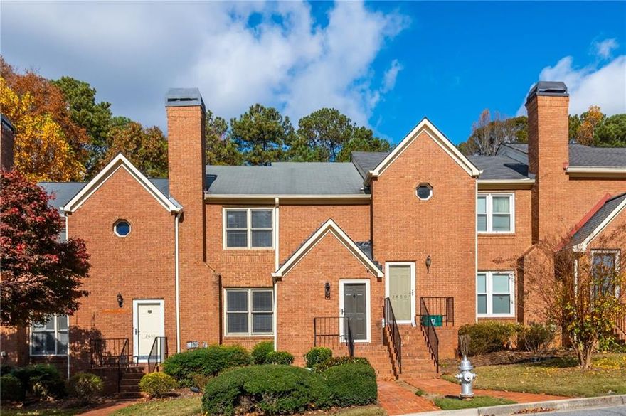 Incredible Value in Alpharetta!
This beautifully maintained two-bedroom, two-and-a-half-bath townhome offers exceptional space, comfort, and convenience in a prime location near the vibrant communities of Alpharetta, Roswell, Johns Creek, and Peachtree Corners.

As you step through the front door, you’re welcomed by an expansive living area centered around a cozy fireplace—perfect for relaxing or entertaining. The open dining area connects seamlessly to both the living room and kitchen, creating a natural flow throughout the main level. The kitchen features an oversized island ideal for gatherings, upgraded cabinetry extending to the ceiling, and stainless steel appliances. From either the kitchen or living area, step onto the covered back deck overlooking manicured grounds, offering a sense of privacy and tranquility rarely found in this area.

Upstairs, you’ll find brand-new carpet throughout. The primary suite features a walk-in closet, double vanity, and a separate shower and soaking tub, along with its own private deck with peaceful views. The spacious secondary bedroom includes a double closet and private full bath, providing guests both comfort and privacy. A rare find, this home also offers an oversized two-car garage with plenty of room for storage. Both the HVAC and water heater have been recently serviced and inspected for peace of mind.

Perfectly situated just off Holcomb Bridge Road, this home offers convenient access to Alpharetta, Roswell, Johns Creek, and Peachtree Corners, making commutes and weekend outings effortless. Residents enjoy proximity to a wide variety of dining, retail, and recreation options. Popular nearby destinations include East Village Shopping Center for everyday essentials, and the charming restaurants and boutiques of downtown Alpharetta and Roswell. Nature enthusiasts will appreciate being just a short drive from Brooke Street Park & Arboretum, a beautiful green space with walking paths and serene views. With over 200 restaurants in the Alpharetta area alone, dining and entertainment options abound.

With its thoughtful updates, functional layout, and unbeatable location, this townhome represents one of the best values in Alpharetta—move-in ready, feature-rich, and perfectly positioned to enjoy all that North Fulton living has to offer.