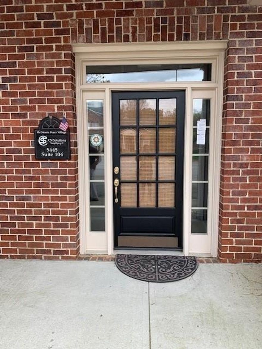 Vacant, go and see Unit 204 is located on the top level and offers an excellent location near GA-400, making it ideal for a variety of office purposes. It can also be converted for use as classrooms or a doctor's office. The unit features ample parking, has recently been repainted, and includes new flooring. It is well-maintained by the condo association and includes separate entrances at both the ground and upper levels. There are five offices inside. This property is a must-see! To schedule a showing and submit your offers, please contact the agent. The rent is $1,250, plus an additional $60 for water.