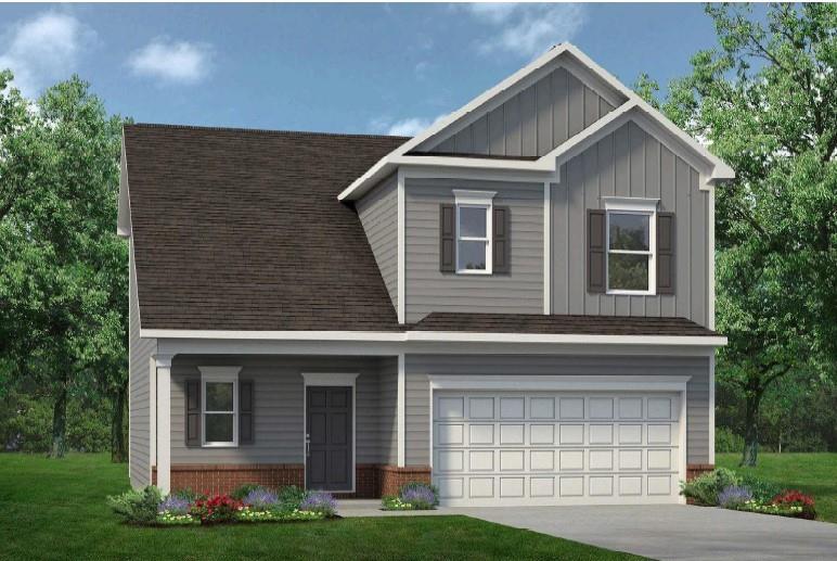 Move in ready September! The Lawson, a spacious floorplan in Varnell Preserve by Smith Douglas Homes. Varnell Preserve is located less than 30 miles from Chattanooga and only 20 minutes from the Chattanooga Airport! Discover the beautiful Lawson, a thoughtfully designedhome that features a spacious kitchen with granite counters, upgraded cabinetry and stainless appliances. The kitchen flows seamlessly into a bright and open family room with a modern linear fireplace. Vinyl plank flooring through the main level provides a seamless transition from room to room. The second story is where you will find the Owner's suite with a walk-in closet and separate shower, garden tub and dual vanity. Both stories feature 9ft ceiling heights. Seller incentives with use of preferred lender. Photos representative of plan not of actual home.