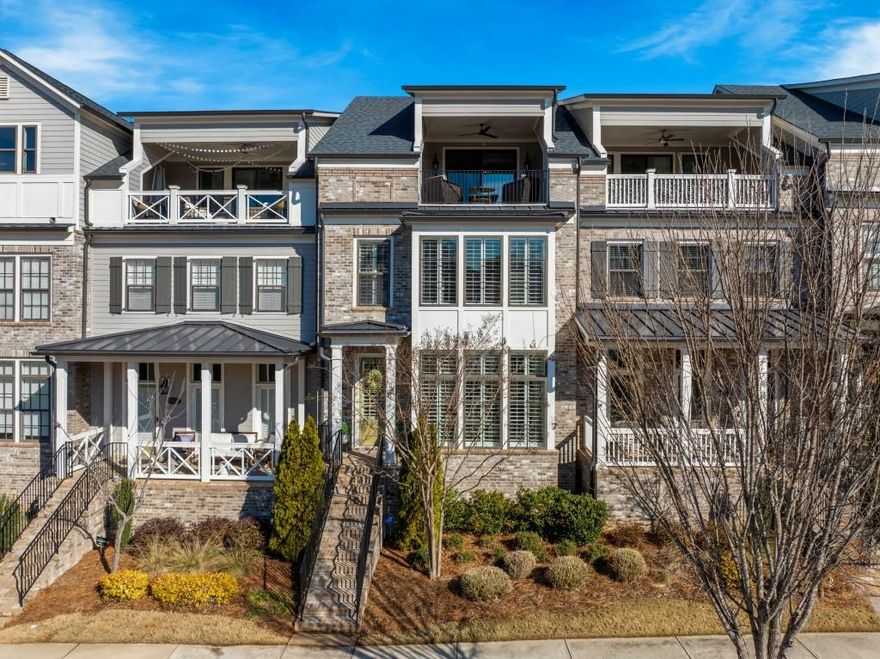 Welcome to the exquisite 364 Concord Street, where modern luxury meets prime location. Nestled within a vibrant community, this stunning townhouse is positioned next to Avalon, putting you at the center of Alpharetta's best offerings. The Alpha Loop connects the community directly to parks, trails, and downtown Alpharetta, making it easy to stay active and enjoy the city. With approximately 3,125 sqft of beautifully designed living space, this home features an open floor plan with hardwood floors, 10-foot ceilings on the main level, and 9-foot ceilings on the upper and lower levels. Enjoy a gourmet kitchen with stainless appliances, an expansive island, ample storage and sleek solid quartz countertops perfect for both cooking and entertaining. The spacious owner's suite boasts a spa-inspired en suite with a separate vanities and luxurious finishes. Access every level of the home effortlessly, including the covered sky terrace that's ideal for hosting or relaxing. Additional en suite bedrooms provide comfort and privacy for family or guests. The rear-entry garage offers convenience and additional storage. Don't miss the opportunity to live in one of Alpharetta's most sought-after neighborhoods. Schedule your showing today and discover everything 364 Concord Street has to offer!