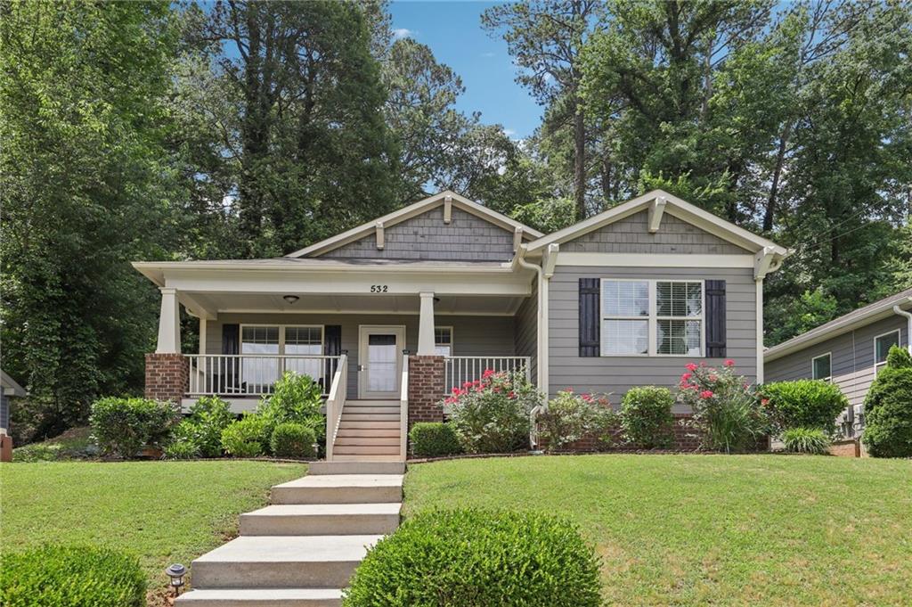 Welcome to 532 Lemon St NE—where charm meets convenience in the heart of Marietta! Located just a stone’s throw from the vibrant Marietta Square, this beautifully maintained ranch home puts you steps away from local restaurants, antique shops, and year-round community events.
Step onto the inviting rocking chair front porch and into an open-concept living space filled with natural light. The well-appointed kitchen features sleek granite countertops, a convenient breakfast bar, a new gas oven and cooktop, and stainless steel appliances—perfect for entertaining or quiet mornings at home.
This low-maintenance home offers 3 spacious bedrooms and 2 baths, including a serene primary suite with a walk-in closet and a private ensuite bathroom. Enjoy peace of mind with a brand new HVAC system installed in 2024, ensuring year-round comfort and energy efficiency.
Additional highlights include proximity to Kennestone Hospital, easy access to I-75, and everything downtown Marietta has to offer.
Don’t miss your chance to own this move-in ready gem in one of Marietta’s most sought-after locations!
