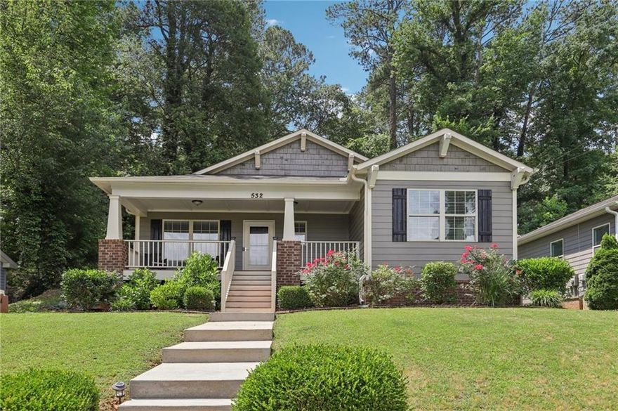 Welcome to 532 Lemon St NE—where charm meets convenience in the heart of Marietta! Located just a stone’s throw from the vibrant Marietta Square, this beautifully maintained ranch home puts you steps away from local restaurants, antique shops, and year-round community events.

Step onto the inviting rocking chair front porch and into an open-concept living space filled with natural light. The well-appointed kitchen features sleek granite countertops, a convenient breakfast bar, a new gas oven and cooktop, and stainless steel appliances—perfect for entertaining or quiet mornings at home.

This low-maintenance home offers 3 spacious bedrooms and 2 baths, including a serene primary suite with a walk-in closet and a private ensuite bathroom. Enjoy peace of mind with a brand new HVAC system installed in 2024, ensuring year-round comfort and energy efficiency.

Additional highlights include proximity to Kennestone Hospital, easy access to I-75, and everything downtown Marietta has to offer.

Don’t miss your chance to own this move-in ready gem in one of Marietta’s most sought-after locations!