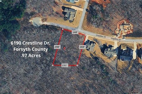 Vacant Land For Sale - 6190 Crestline Drive<br/> Forsyth County, Dawsonville, GA 30534