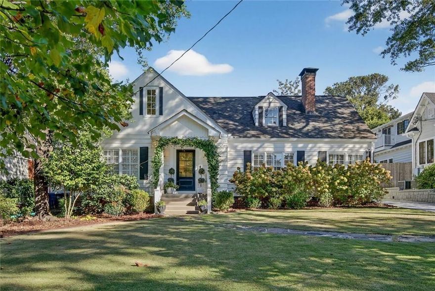 Charming Renovated Traditional Home in Buckhead’s Coveted Garden Hills Neighborhood. Discover this beautifully renovated 5-bedroom, 4-bathroom home nestled in the heart of Buckhead’s desirable Garden Hills community. Located on a large, flat walkout lot, this move-in ready residence seamlessly blends classic charm with modern updates and an open, easy-flowing floor plan perfect for everyday living and entertaining. Step inside to find a spacious living room, a light-filled sunroom/playroom, and a vaulted family room that opens to the heart of the home: a stunning chef’s kitchen featuring stainless steel appliances, marble countertops, designer cabinetry, a custom La Canche range, a breakfast island, and a walk-in pantry. Enjoy effortless indoor-outdoor living with doors leading to a private patio with a fireplace, ideal for cozy evenings and year-round entertaining. The main level boasts 3 bedrooms and 2 full baths, while the upper level offers a private guest suite, laundry, and a luxurious primary suite with two walk-in closets and a spa-like bath. Additional highlights include a gated driveway with ample parking and turn-around space, a detached two-car garage, and a beautifully landscaped backyard oasis perfect for kids, pets, or possible future pool. Enjoy walkability to Garden Hills Park, playground, pool, and top-rated restaurants, with proximity to Atlanta’s best public and private schools. This rare find offers the ideal combination of location, lifestyle, and turnkey luxury.
