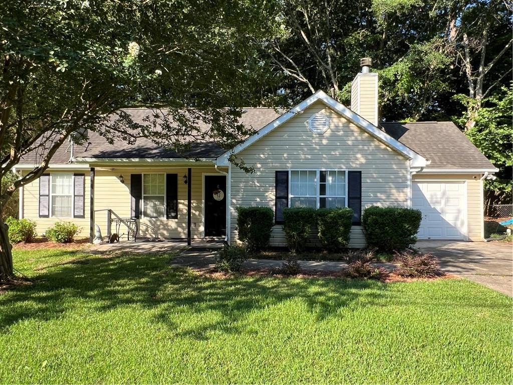 This one will not last long. What a great opportunity to own an adorable home in a quiet little community with no HOA and just up the street from Jackson Lake. The family room has vaulted ceilings, a cozy fireplace and lots of natural light coming through the large front windows. The eat-in kitchen has ample counter space and cabinets for preparing all your favorite meals. The primary bedroom has an ensuite and large walk in closet. There are two secondary bedrooms that share a hall bathroom. The large backyard is completely fenced so bring your pets. There is a super-sized shed in the back yard that will hold all the storage bins that you can fill. Oh... and the HVAC is only three years old. This place is just perfect for a first time home owner or even a seasoned home owner wanting to down size. This place is just perfect and won't last long so schedule your showing today!! Do not approach home without an appointment.