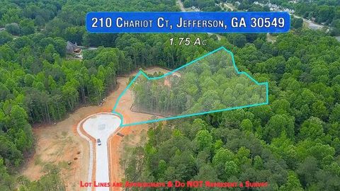 Vacant Land For Sale - 210 Chariot Court<br/> Jackson County, Jefferson, GA 30549