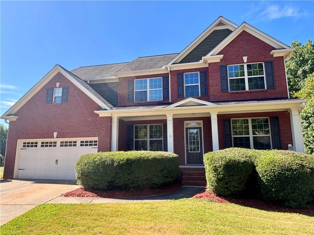 This home is move in ready! Fresh paint inside, new carpet and hardwood, deep cleaned, new deck on back! Two story home on full finished basement with family room, bedroom, full bath, huge storage closets and even room for pool table or play room. Walk out basement door to covered porch and large backyard for kids/pets, room for pool, store a trailer or nice garden or play area. The home is located in Dacula off Fence Rd. Close to Little Mulberry Park, just a mile down road where you can fish, swing, hike, lunch under pavilion or try one of many hiking trails. This park connects back to Mulberry Park off Hog Mountain Rd.
Home is also located in a cul de sac with underground utilities and street light. Kitchen has gas range for those who love to cook, granite counter top, stainless steel appliances. Work from home? Great! Office on main level with fiber optic for fast internet, formal dining room, family room with lots of windows and gas log fireplace. Eat in kitchen that leads to new double doors leading to new deck for grilling and chilling. Upstairs the master is very large with a huge sitting area, nursery or exercise/sewing room attached, Master has new large shower, huge soaking tub, separate double vanities and large walk in closet.
3 more nice size bedrooms upstairs with full bathroom. Subdivision offers a book exchange or free book in pavilion near seating and covered gazebo part of the HOA common area close to entrance. Subdivision is about 3.5 miles to I-85/Gravel Springs Exit or a couple miles from Hwy 316 Easy access to Mall of Georgia, fabulous places to eat and play! Roof is 8.5 years old, 3 HVAC units replaced in 2016 when basement completed, Both furnace plenums in attic replaced in 2025, MYQ chamberlin garage door can be open with you phone from anywhere or use remotes. Double car garage is deep enough on one side to hold a second car or long SUV/golf cart. It's like having a three car garage. Call for a tour of survey of property