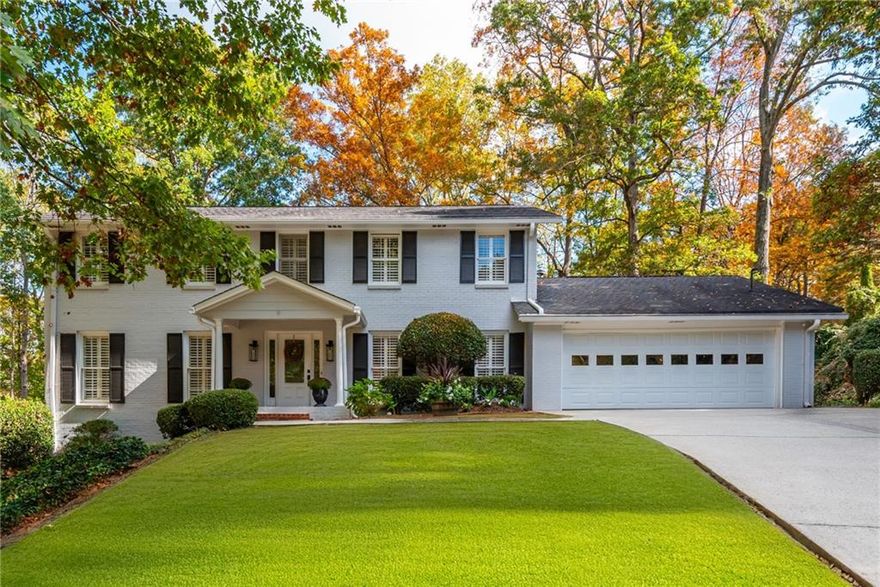 Meticulously maintained 4 Bedroom, 2.5 Bath 4-Sided Brick Traditional on Finished Basement in sought-after Walton School District.  Enter the home into the foyer, Living Room is located on the left and Dining Room on the right.  Kitchen features stone counters, island, stainless appliances with adjacent breakfast area with bay window.  Laundry Room is located off breakfast area.  Powder Room is located between the Kitchen and Fireside Family Room with access to Screened Porch overlooking large fully fenced backyard.  Spacious Primary Suite with ensuite bath and great closet space is located on Upper Level.  Three secondary bedrooms and secondary bath complete the Upper Level.  Plantation Shutters throughout.  Finished Basement with plenty of storage and/or workshop area.  Minutes to Chattahoochee River, Downtown Roswell, Avenues, shopping and restaurants.  Home is located in quiet neighborhood with no Home Owner's Association.  Homeowners may join Swim and Tennis at neighboring Hampton Lake Community for an annual fee.