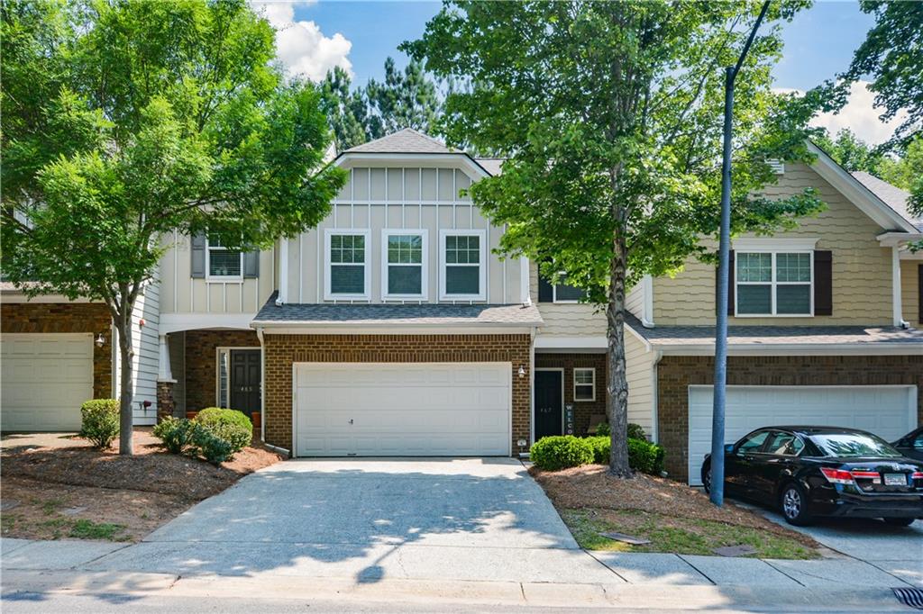 Beautiful townhome in the sought-after Swim & Lake community of Mountain Brook! New Roof 5 years old ! New HVAC System 2 Years Old ! The inviting Foyer at the powder room features a large area where you can have a Sand & Stable storage rack which could provides a catch-all spot to hang your backpack, coats, scarves, or what have you. Light-filled two-story Great Room boasts Hardwood Flooring throughout the main level, and wood spindle Railings on Staircase. Large Kitchen Open w/Tile Backsplash & loads of counter space!. Breakfast Bar, Black Appliances and an oversized Pantry. Spacious Owner’s Suite features a Trey Ceiling & a large Walk-In Closet. Owner’s Bath with separate shower and Soaking Tub & Double Vanity Sinks. Two additional Bedrooms upstairs and a Hall Bath with a Tub/Shower combination. The Patio is great for outdoor entertaining! Spacious 2-car Garage. 6-year-old Architectural Roof, 2 year old HVAC. Freshly Painted. Mountain Brook boasts a swimming pool, private lake with fishing dock, walking and hiking trails up Sweat Mountain! This is an ideal location with easy access to 575 & 400, Shopping, Dining and all of the fun happenings in both Downtown Woodstock and Roswell! None of the furniture stays with the sale of the house.