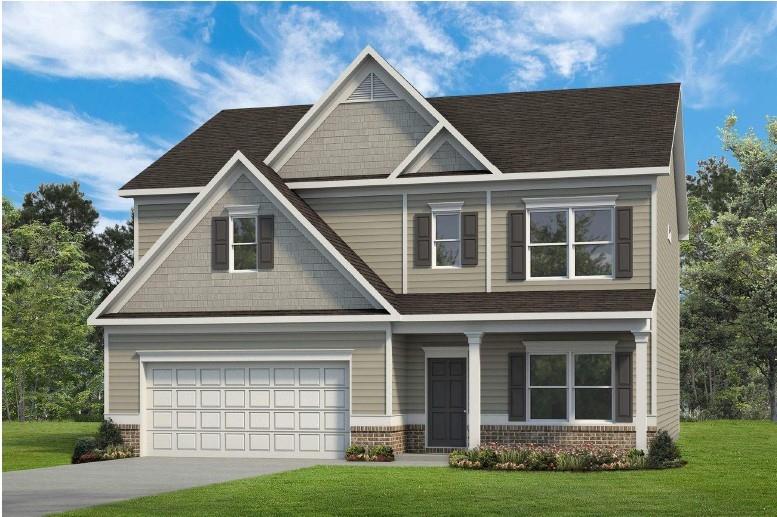 Move in Ready November!! The Ellijay plan by Smith Douglas Homes located in the Roxeywood Park community! This home welcomes you with a wide foyer and a grand dining room to accommodate get-togethers, while the adjacent kitchen with a peninsula counter overlooks the breakfast area and family room. The first floor is complete with vinyl plank flooring throughout, an office space, powder room and family room. Enjoy backyard privacy overlooking the tree-line, ideal for relaxing. Upstairs, you will find a loft, an ensuite bedroom with full bath plus two bedrooms, a hall bath and laundry room along with a fabulous and generously sized primary suite. Primary bath has a large tiled shower with a double vanity. Photos representative of plan not of actual home being built. Both stories have nine ft ceiling heights. Seller incentives with use of preferred lender.