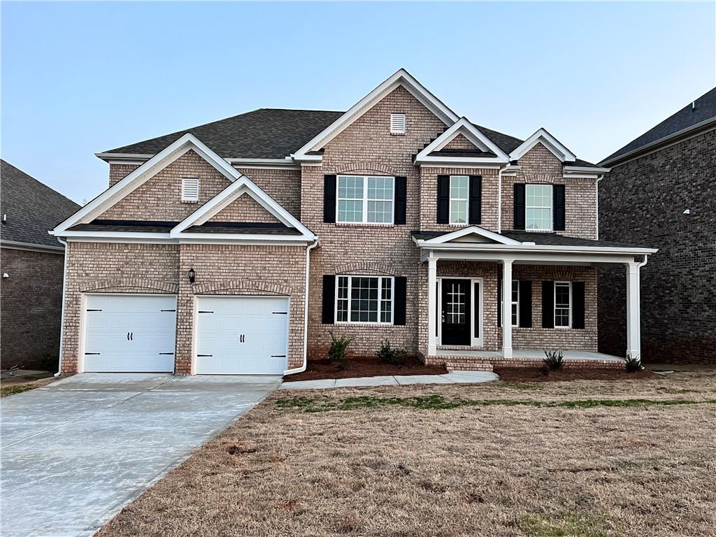 The Wesley – Move-In READY | 4-Side Brick | Full Basement | 5 Beds & 4 Full Baths | Hardwoods | This amazing 2-Story home has it all! An Elegant Foyer, Formal Living, Formal Dining w/Coffered Ceiling, Stunning 2-Story Family Room adjacent to Breakfast area with access to Deck. Show off your culinary skills in the Chef inspired Kitchen with SS Double Ovens, Gas Cooktop, Microwave, Dishwasher, and Garage Disposal. The Kitchen also features an Island, 42" Cabinets, Granite countertops, tile backsplash, and Walk-in Pantry. Guest Bedroom and full Bath completes the main level. Upstairs boasts secondary bedrooms with plenty of closet space, a Junior Suite, laundry room and Luxurious Owner’s Suite with private bath with Tile Shower, Soaker Tub and two walk-in closets. Two-inch faux wood window blinds and unfinished basement complete home. Community offers a professionally maintained HOA. Builder one year warranty and ten year structural warranty standard.