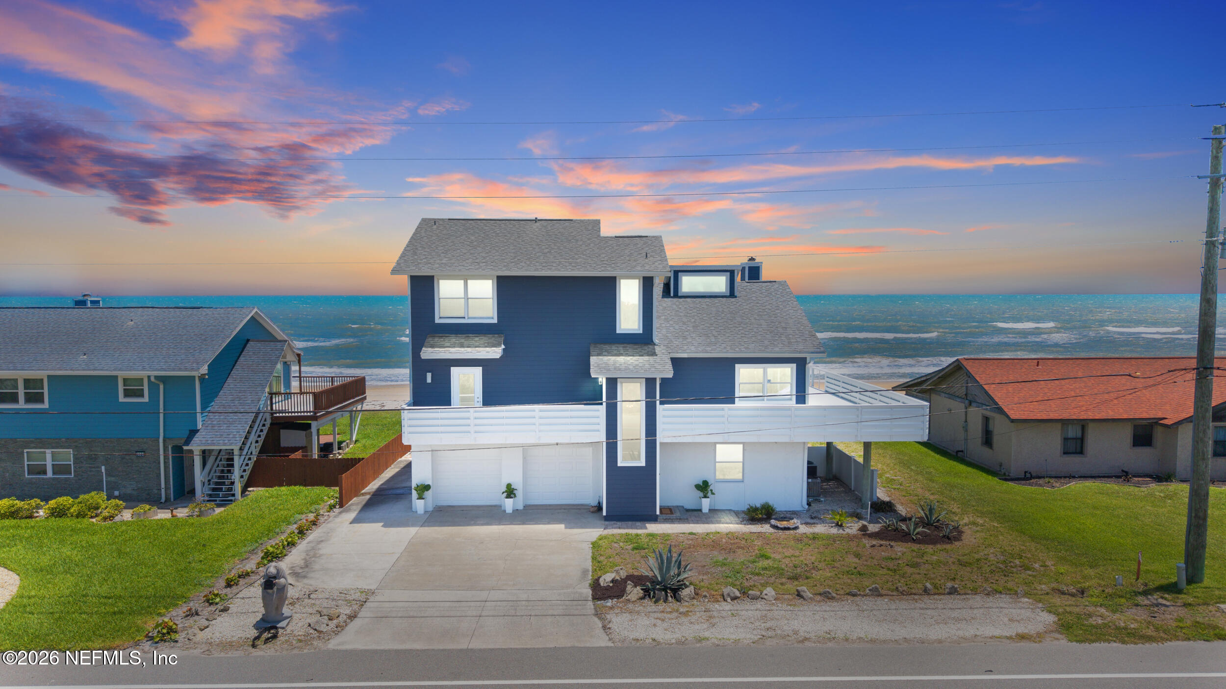 Yard View with Sea Wall