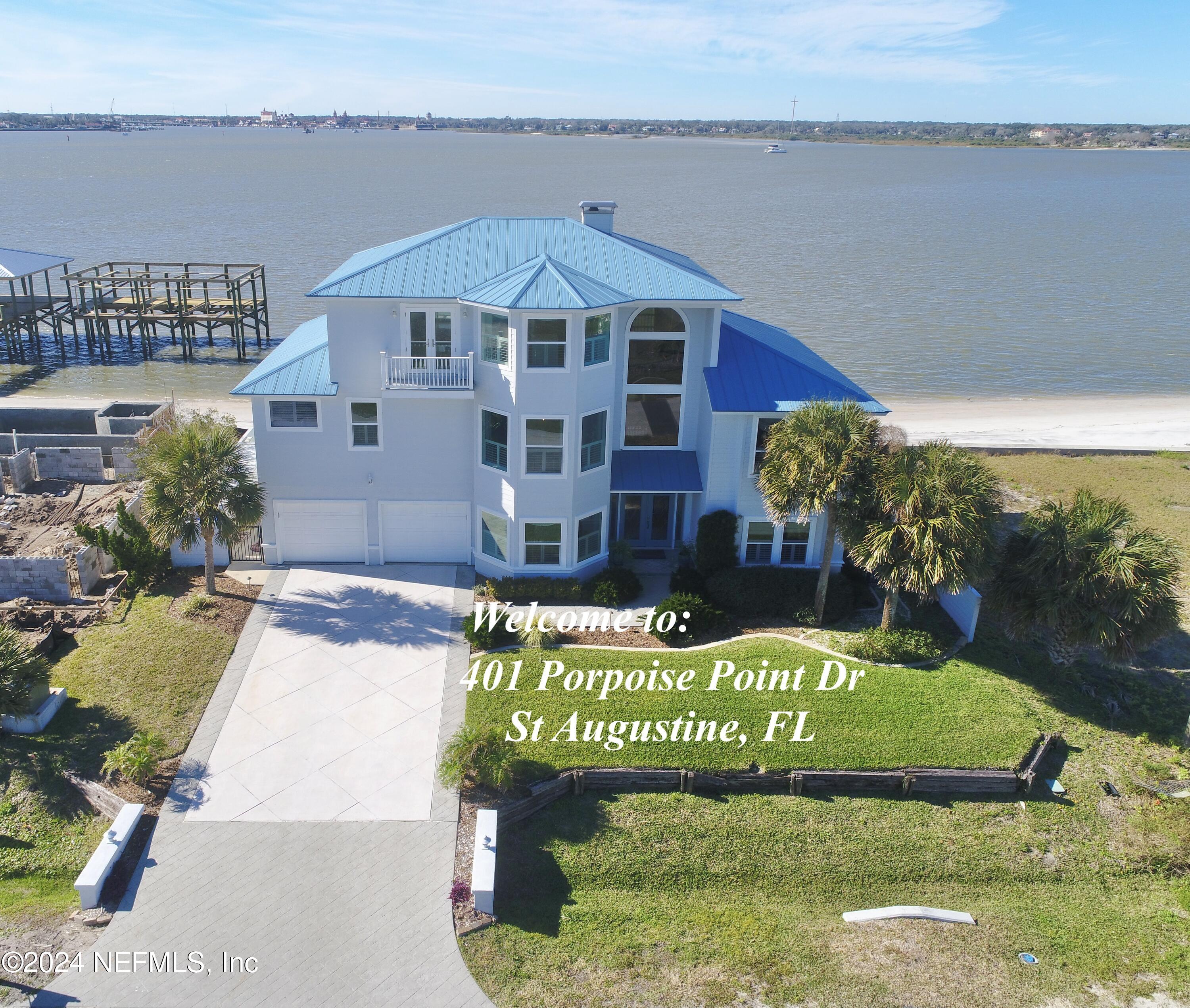 St Augustine, FL home for sale located at 401 Porpoise Point Drive, St Augustine, FL 32084